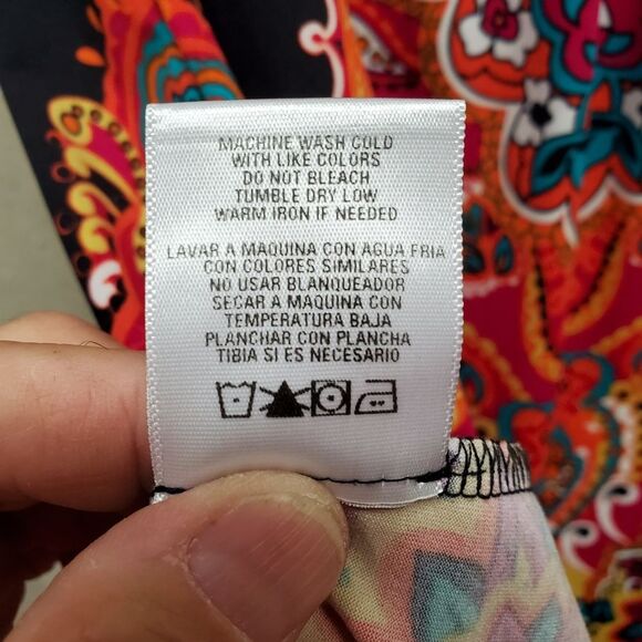 Bongo Strapless Sleeveless BOHO Mini Dress in Vibrant Multi Color Size S - Picture 6 of 9